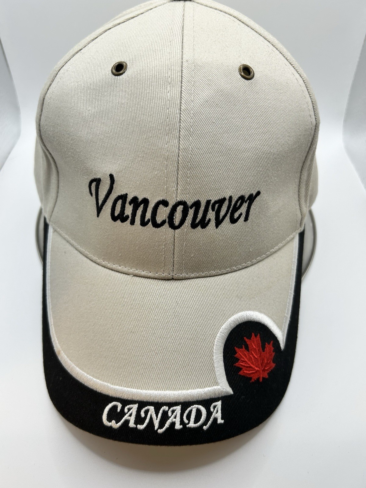 Vancouver Canada Adjustable Strapback Hat Beige M… - image 1