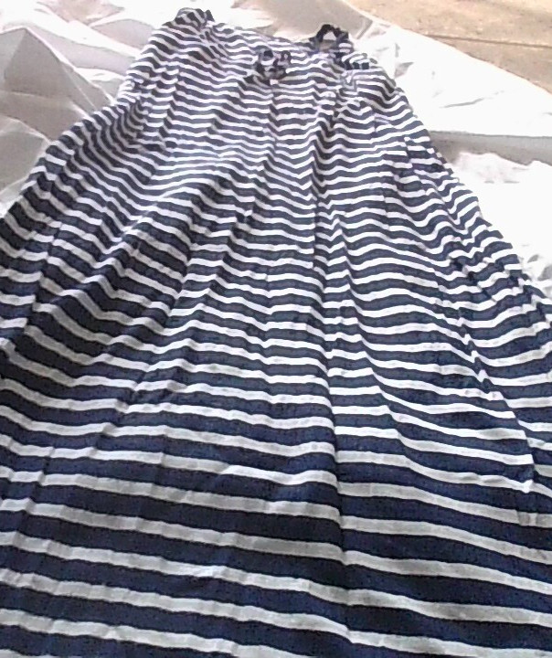 LONG Flowy TANK DRESS Girls L/10-12 Old Navy Cotton Blue/White Summer Beach Boat