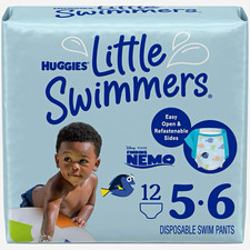 Huggies Little Swimmers Finding Nemo Swim Diapers Size 5-6 Unisex 12 Count