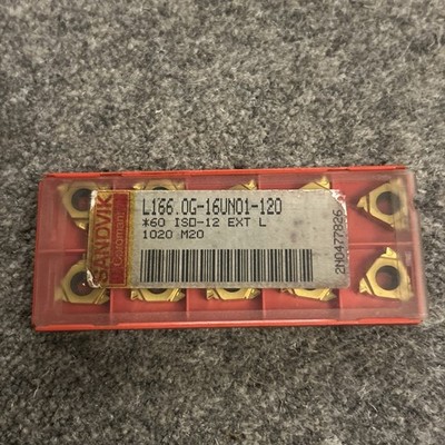 10 Stück Sandvik Hartmetall Gewindeeinsätze L166.0G-16UN01-120 1020M20 Auslaufmodell NOS