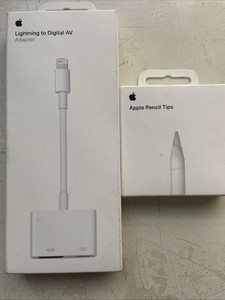 Apple Lighting to Digital AV Adapter And Apple Pencil Tips BRAND NEW!!