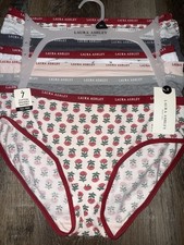 Laura Ashley  Women's Hipster Underwear Panties 7-Pair Cotton Blend  M