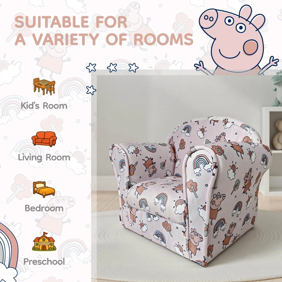 The Gruffalo, Peppa Pig, Dinosaur, White Themed Mini Armchair / Sofa 2 - 6 years - Image 2 of 4