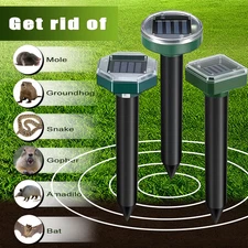 Solar Powered Ultrasonic Animal Repellent w/Motion Sensor Waterproof Deer Repell