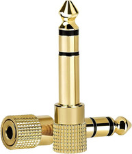 .35Mm / Inch Male to .5Mm / Inch Female Stereo Audio Headphone TRS Jack Cabl