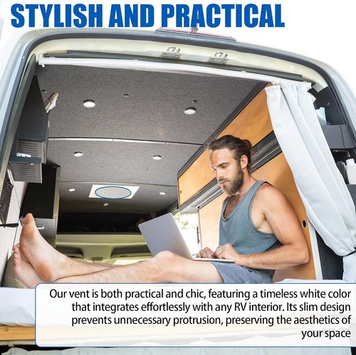 (5-Pack) 6.5" RV Ceiling Vent Covers for Inside Camper, AC 5pk, White - Picture 6 of 6