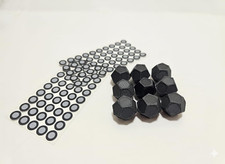 3D Scanner Markers Set, 9 Pack Flat Black Hexagonal Markers with 100 Reflective