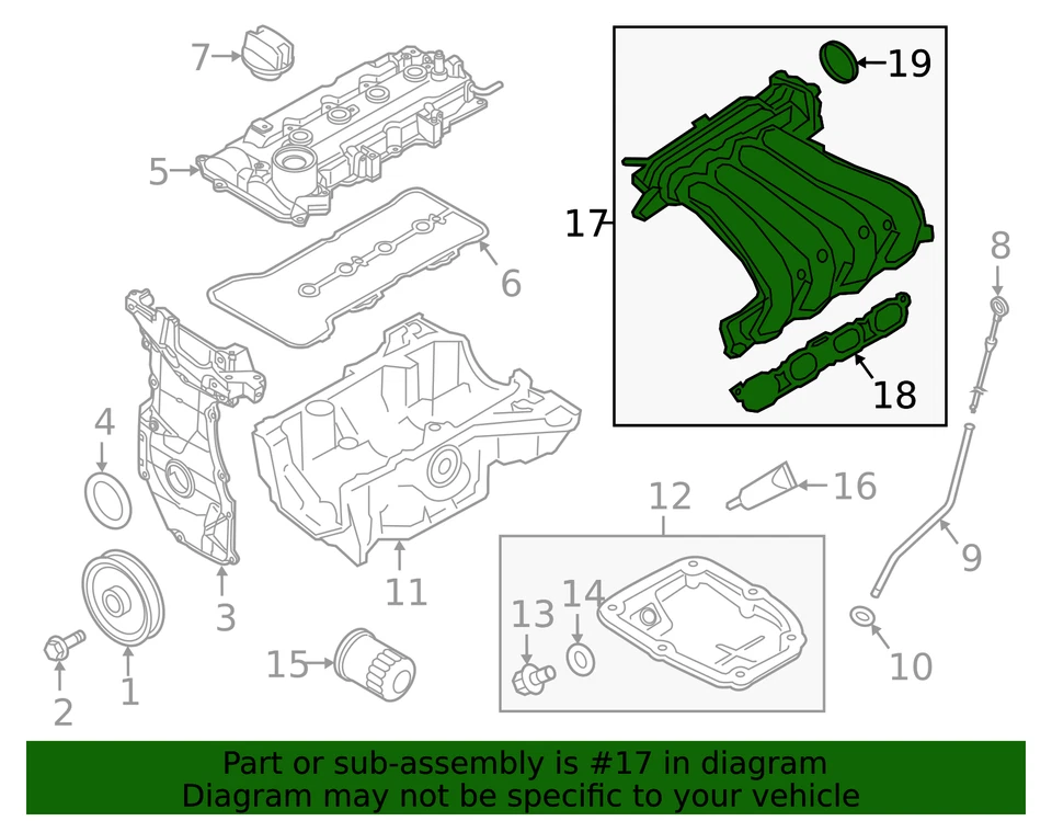 Genuine Nissan Intake Manifold 14001-1HK0A - Image 4 of 4