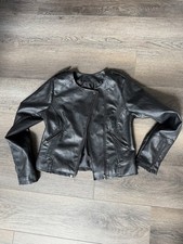 Buckle BKE Black Faux Leather Moto Jacket wit...
