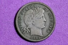 ESTATE FIND 1907 Barber Dime #M13298