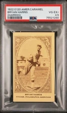 1922 E120 American Caramel Bryan Slim Harris (Harriss) Athletics RC PSA 4.5