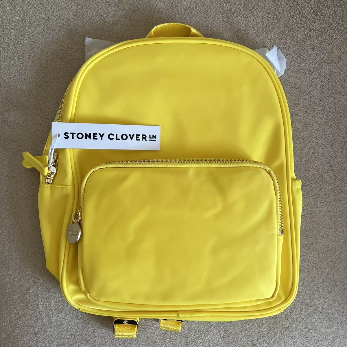 NWT stoney clover lane Classic Mini Backpack Lemon yellow