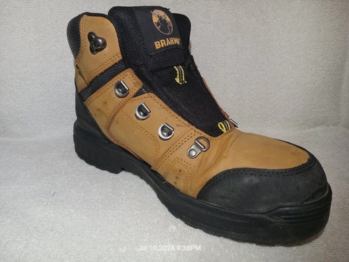 Brahma Men's Appaloosa 6" Wheat Brown Steel Toe Work (1-BOOT) - 9M - Picture 4 of 12