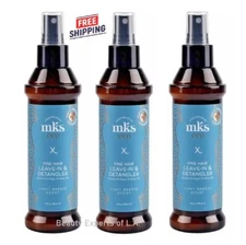 3 PACK MKS eco X Leave-in Treatment & Detangler Light Breeze Scent 4oz/ 118ml