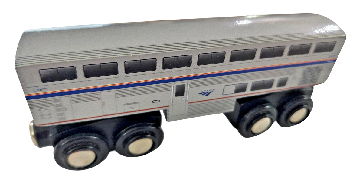 2日間限定❗️Amtrak ✨️ バックマン✨️動力2両、客車2＋1両✨️美品物 Wooden Amtrak Train Superliner Coach Car 02452 4.25 inch