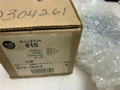 New In Box Allen Bradley 815-DOV4 Ser. K Manual Reset Overload Relay R4-6