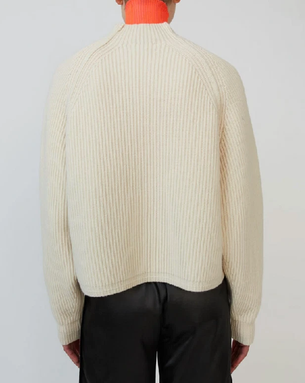 Suéter Cuadrado Acanalado Acne Studios Blanco Talla M Orig. $420 NUEVO Foto 3 de 4