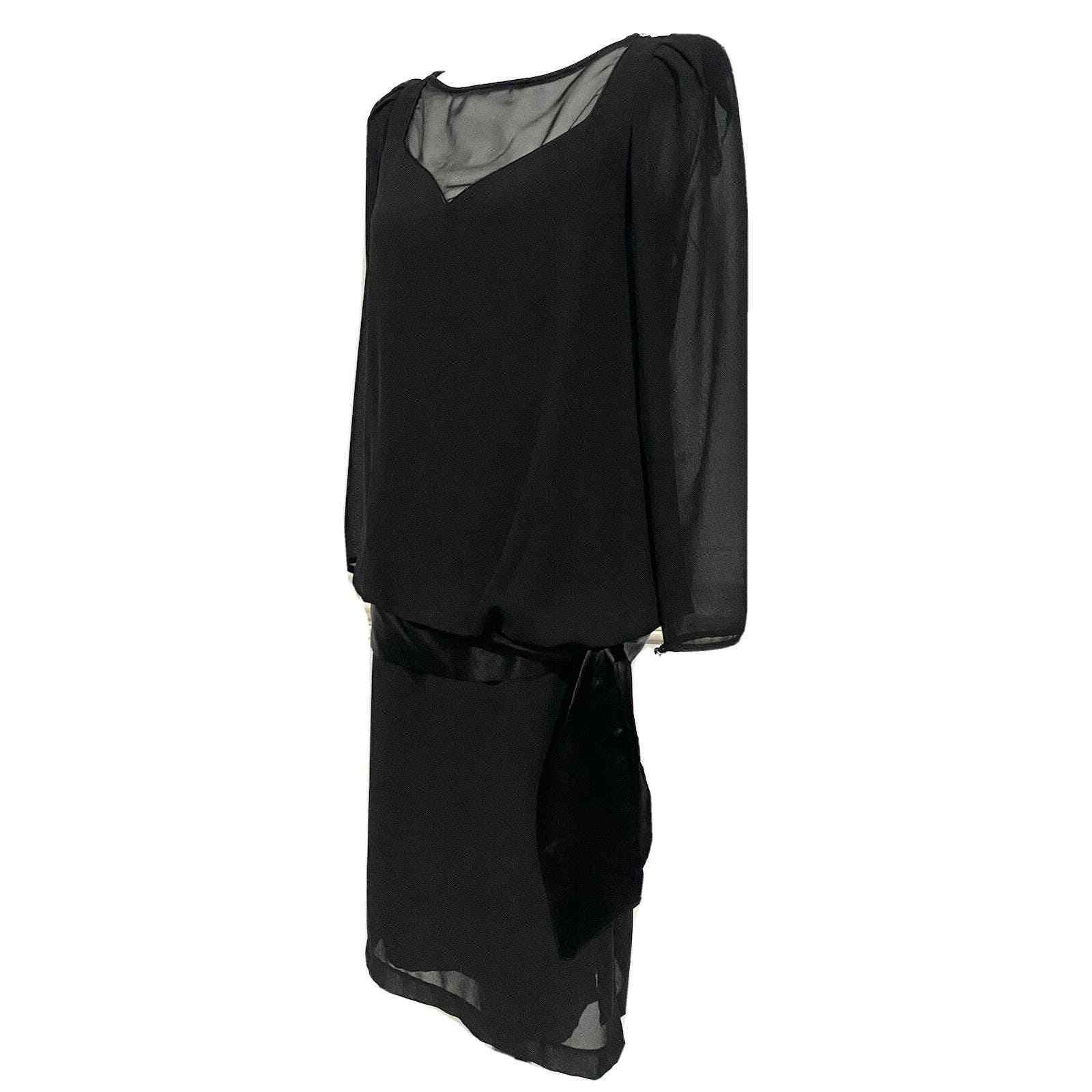 Diane Von Furstenberg Vintage 80s 90s Dress Black… - image 4