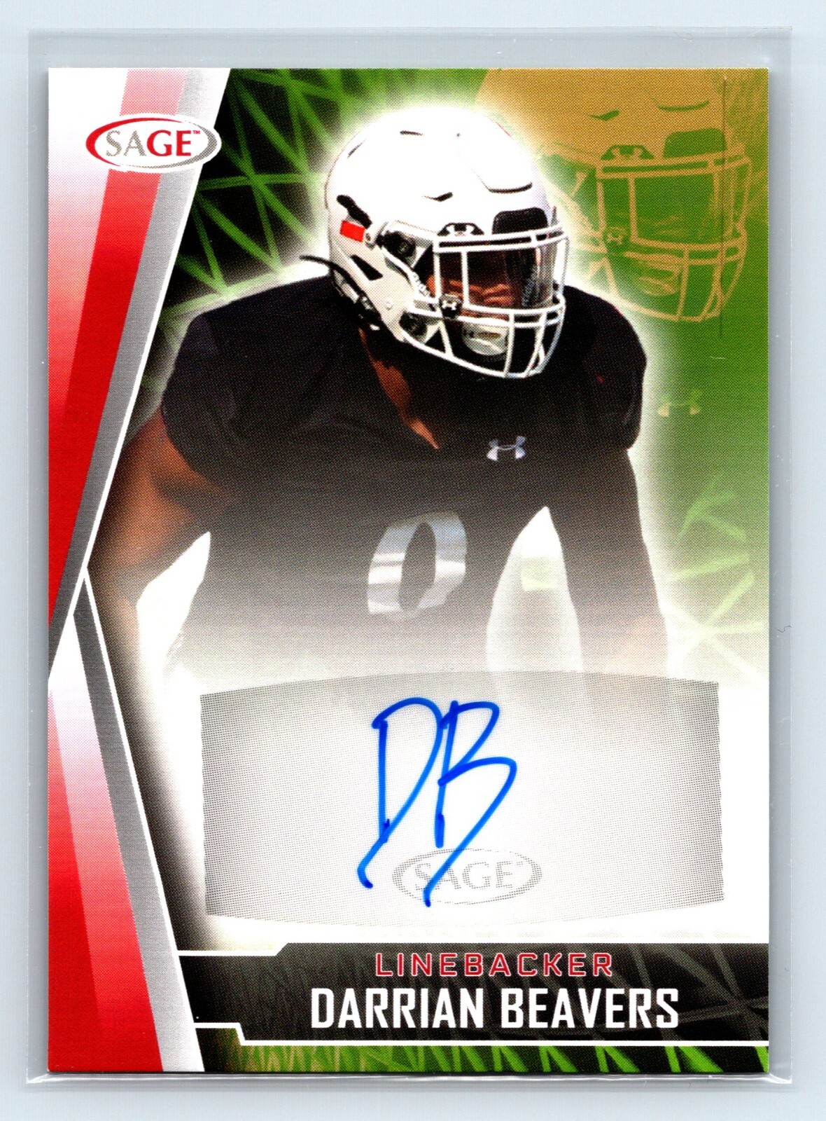 2022 SAGE High Series Auto Red Darrian Beavers #A-DB4 Auto Bearcats
