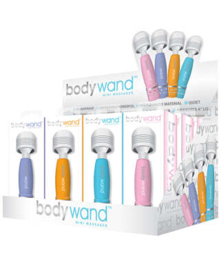 Bodywand Mini Wand Massager 12 Per Display Assorted Colors Splashproof 