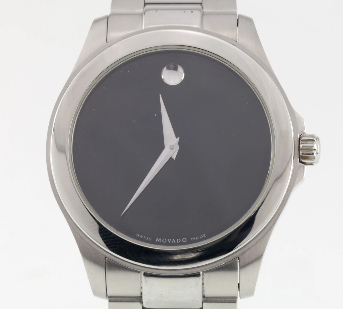 Movado Men s Stainless Steel Quartz Watch w Original Box and Papers 84 E7 1891