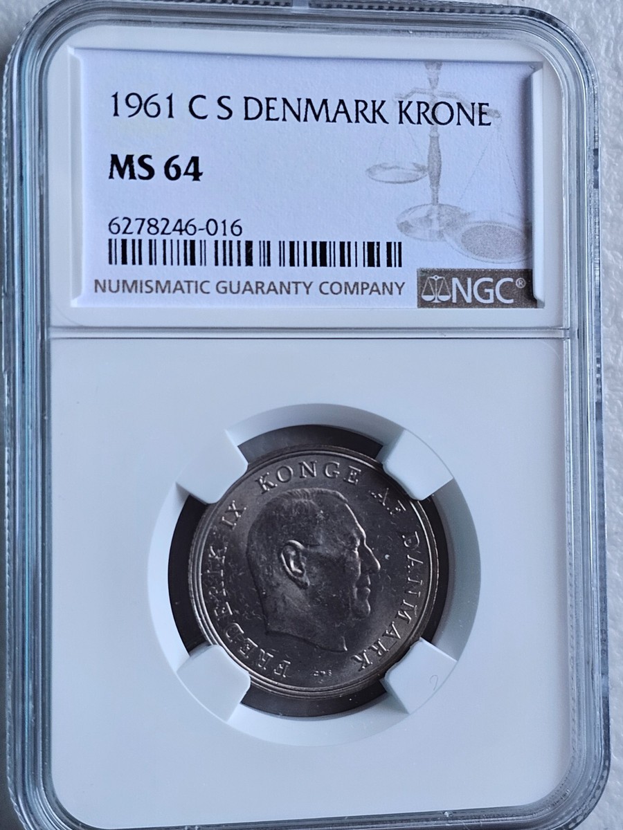 Denmark 1 Krone 1961 CS NGC MS 64 | eBay