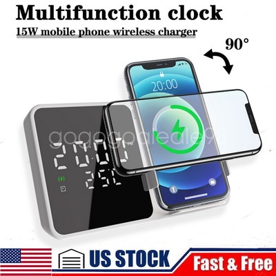 Multifunctional Wireless Charger Digital Time Display Alarm Clock Fast Charging