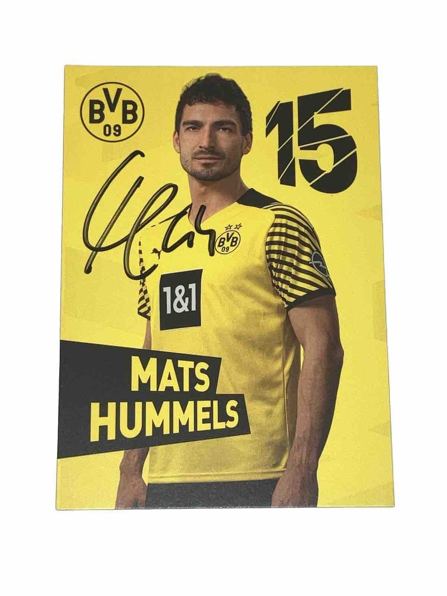 マッツ・フンメルス直筆サイン入り超大型写真…Mats HUMMELS… 2021-22 Mats Hummels Hand Signed Borussia Dortmund Autograph Card