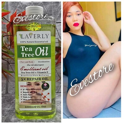 LAVERLY Whitening TeaTree + Vit.E  Oil Glowing Face & Body Corrector Oil 1000ml 