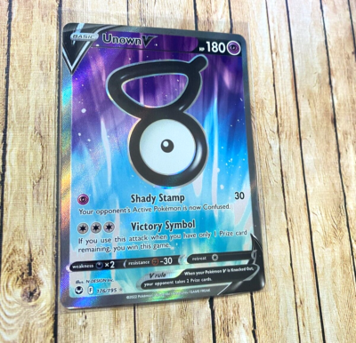 unown v pokemon card price Amazon.com: Unown V & Vstar 065/195- Silver Tempest - Pokemon Ultra Rare Card Lot