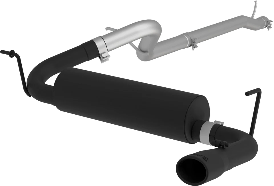 Sistema de escape trasero Cat MBRP Armor BLK 2,5" para Jeep Wrangler JK 2012-2018 3,6 L Foto 2 de 2