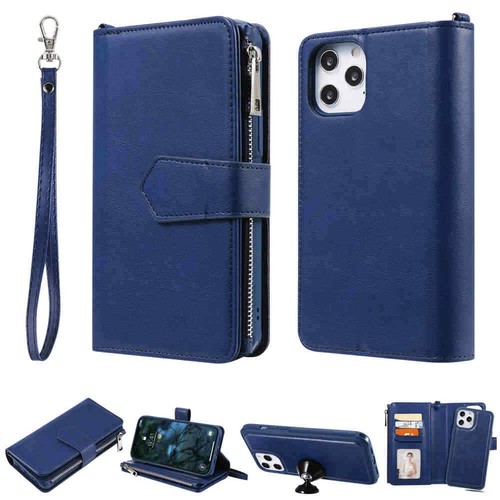 For iPhone 12 11 Pro Max SE 8 7 6s Magnetic Detachable Wallet Leather Case Cover - Picture 7 of 55