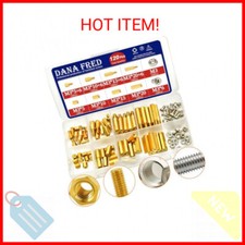 M3 Hex Male Female Brass Spacers Standoffs Screws Nuts Assortment Kit,120 Pcs M3