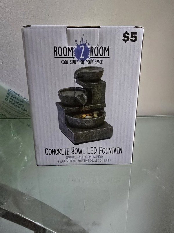 Room2Room Concrete Bowl LED Fountain