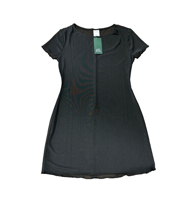 Women's Plus Size Mesh Cover Up Short Sleeve Mini Dress - Wild Fable Black  3X | eBay