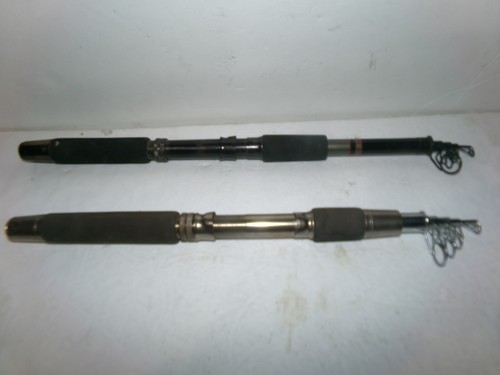 DANIELSON SILVER EAGLE 6' 6" MED & UNBRANDED 6' TELESCOPIC FISHING SPINNING ROD