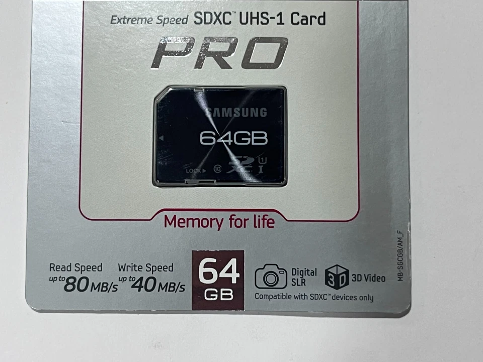Samsung 64GB SDXC Memory Card Pro Series Class 10 UHS-I MB-SGCGB/AM - Image 2 of 3