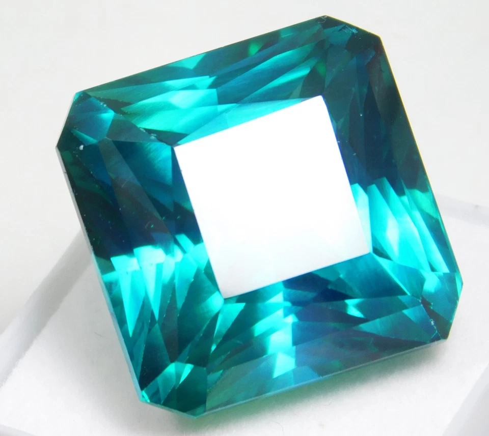 Natural Paraiba Tourmaline 67.60 Ct Greenish Blue Radiant Cut Gemstone Certified - Image 3 of 4