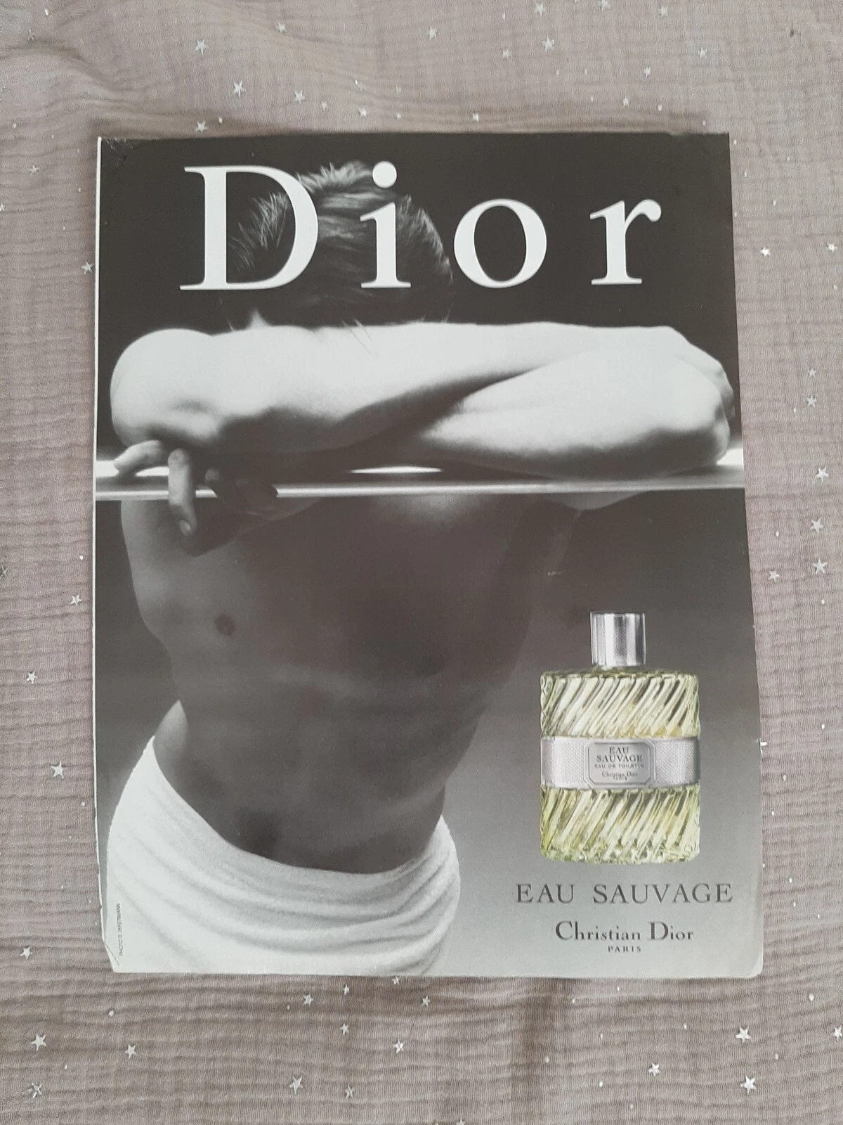 Publicité papier Parfum. Perfume Ad C. Dior Eau Sauvage de 1996