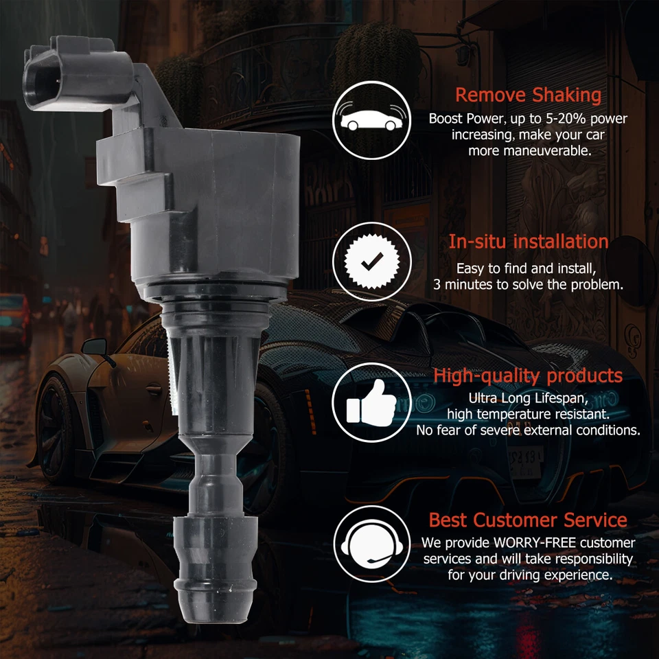 4 Pack Ignition Coils set For Chevy Malibu GMC Buick Pontiac Saturn 2.4L UF491 Foto 3 de 4