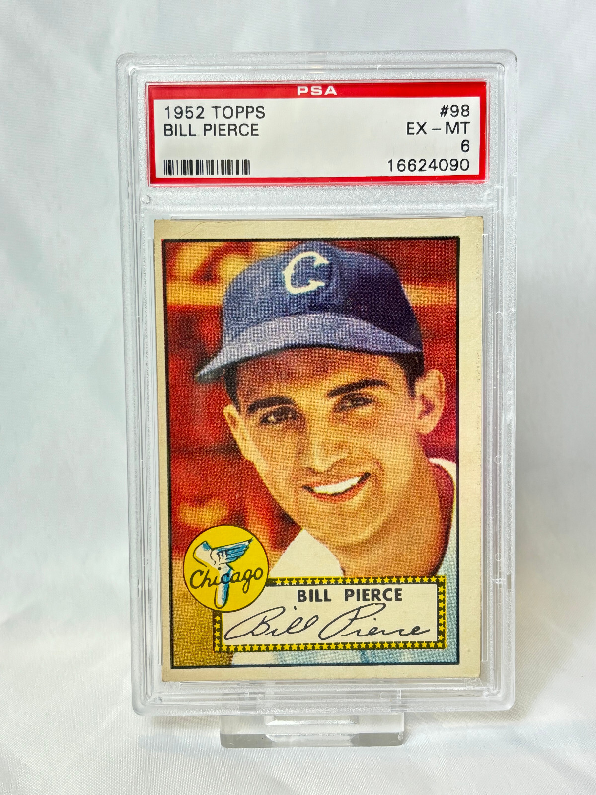 1952 Topps BILL PIERCE Baseball Card #98 PSA Graded 6