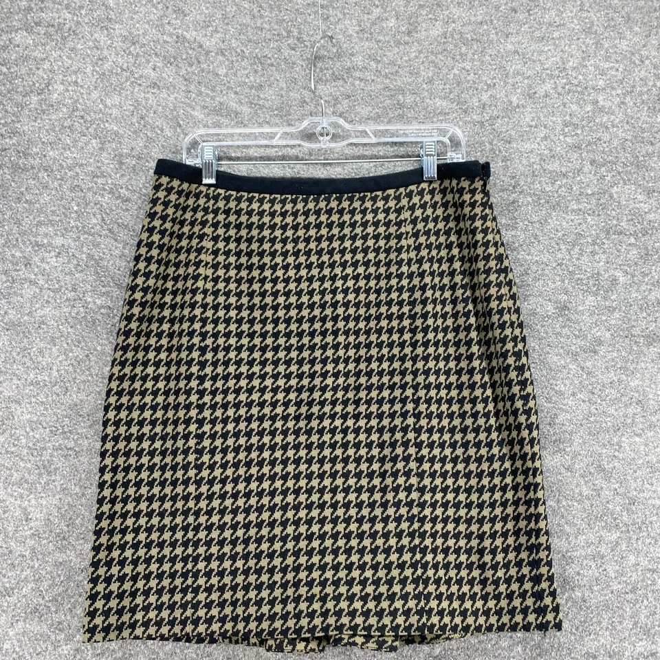 Falda Etcetera Mujer 10 Negra Geométrica Línea A Midi Cremallera Forrada tiro medio Informal Foto 3 de 4