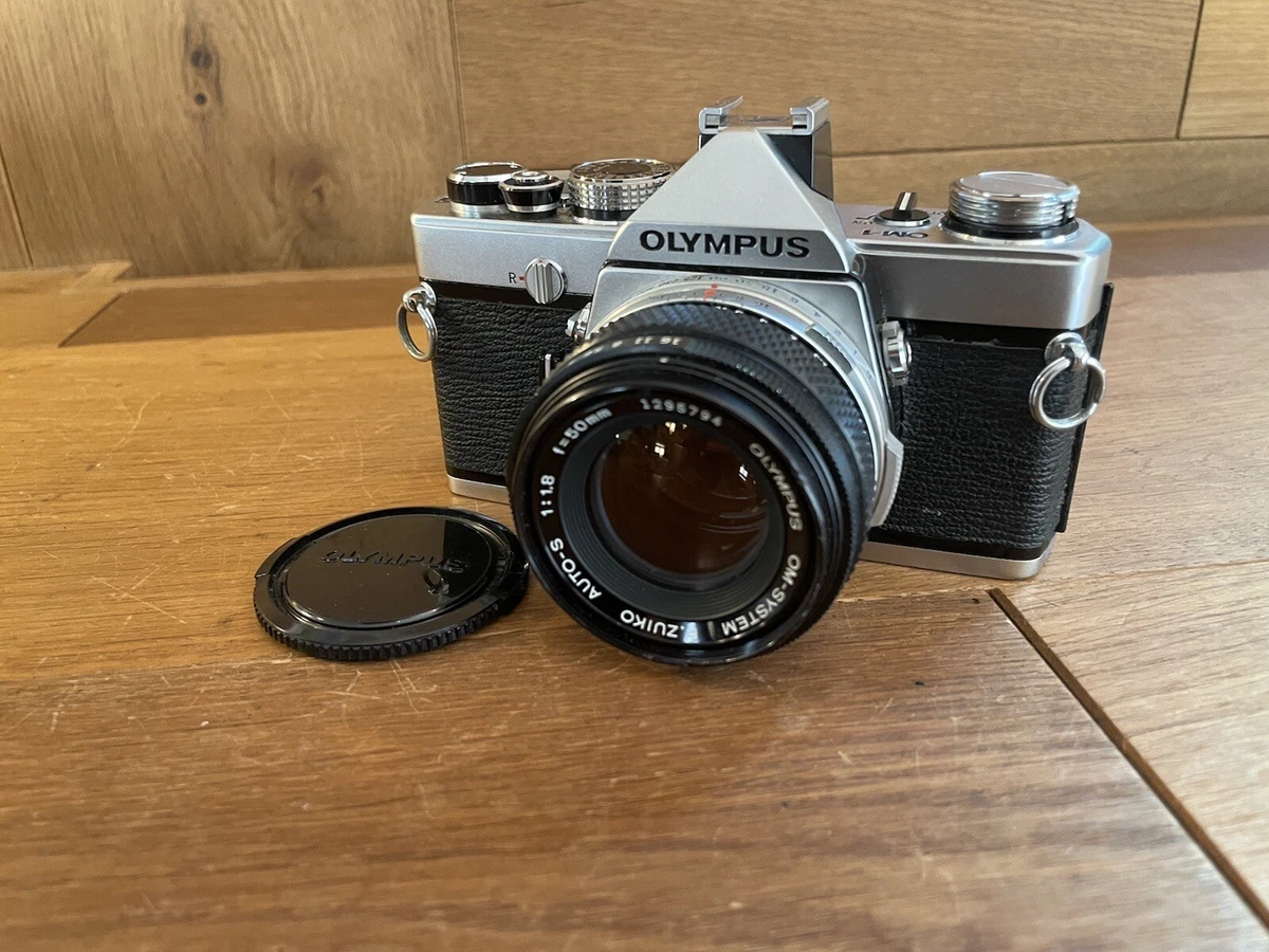 *Near Mint* Olympus OM-1 MD Film Camera F.Zuiko Auto S 50mm F/1.8 Lens From JPN