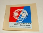 ORIG 1964 - 1965 NYWF UNUSED COLOR UNISPHERE LOGO - WATER SLIDE - WINDOW DECAL