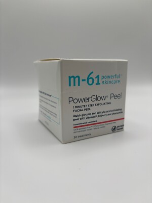m-61 PowerGlow Peel 1 Minute 1 Step Exfoliating Facial Peel - 30 Treatments