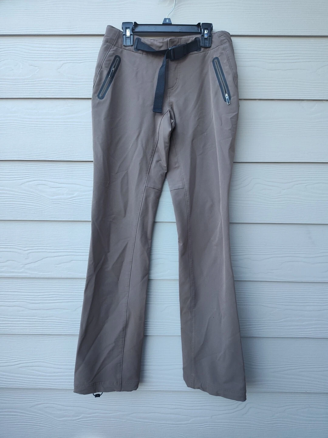 Columbia Titanium Pants Womens 2 Brown Softshell Hiking Pockets Outdoors Camp