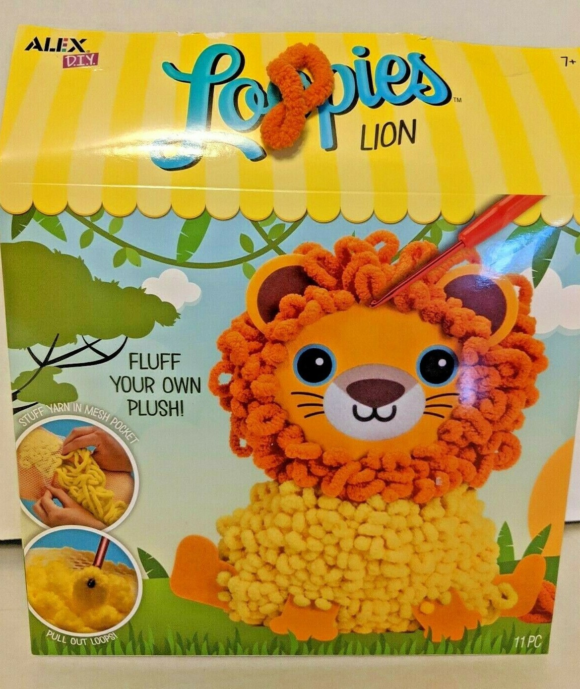 Yarn Lion Craft Kit DIY Craft Kit Plush Loopies Lion Alex Toys New | eBay