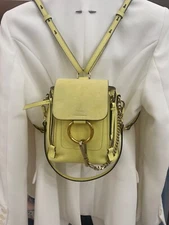 chloe suede mini backpack in acid yellow excellent condition hardly used