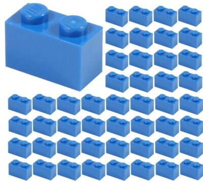 ☀️Lego x50 BLUE 1x2 Bricks building blocks Part Pieces Bulk Lot Legos #3004 