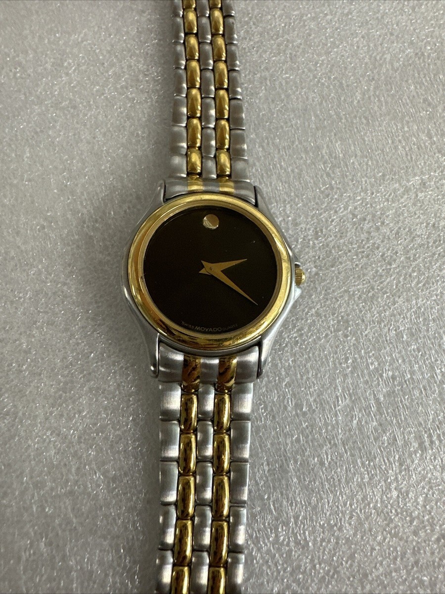 Movado Womens Small Wrist Watch Silver Gold Steel Water Resistant‎ Wristwatch Vintage Movado Esperanza Women main image 4
